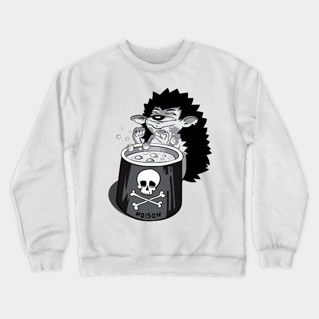 hedgehog cooks poison Crewneck Sweatshirt by Shvetsov